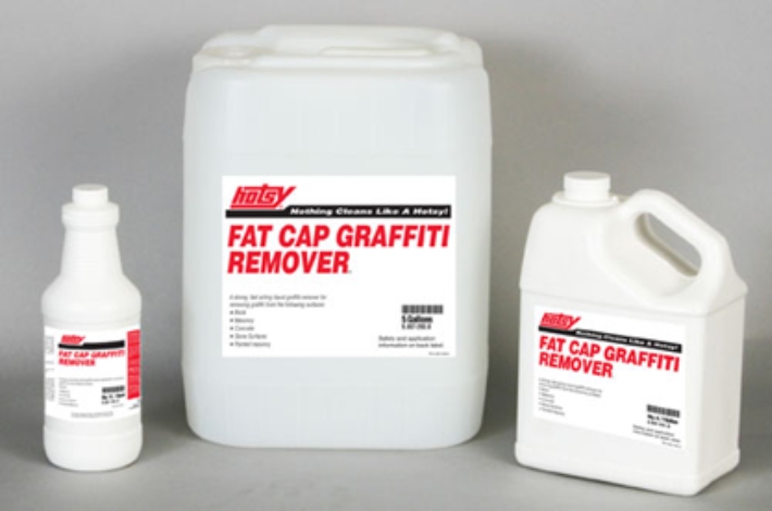 Fat Cap Graffiti Remover detergent in various sizes for graffiti removal